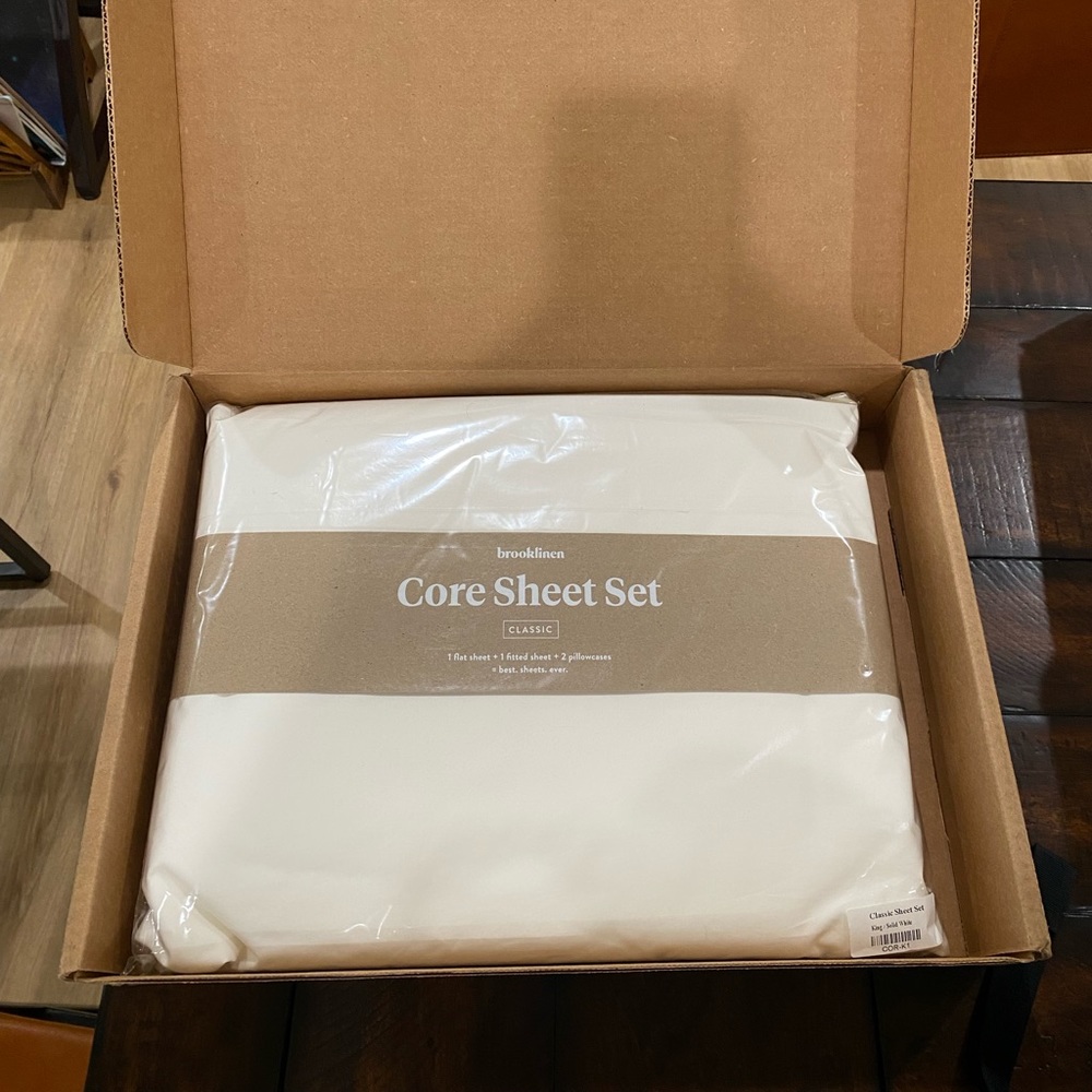 Brooklinen Classic Percale Core Sheet Set